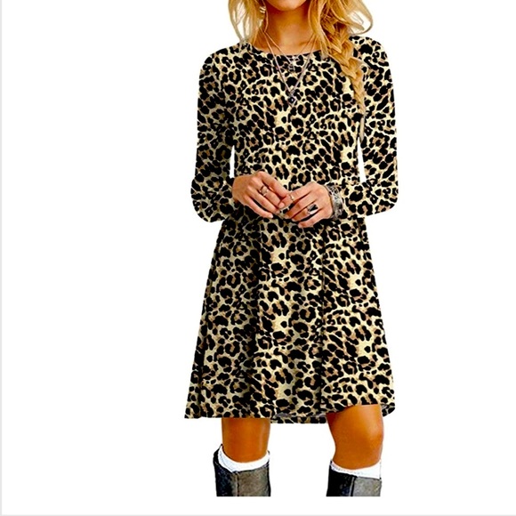 Dresses & Skirts - NWT,Swing Dress - Leopard print.